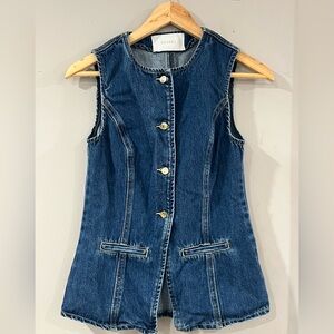 Meshki Blue Denim Sleeveless Top
